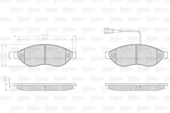 VALEO Brake Pads 873468 - Brake Pads