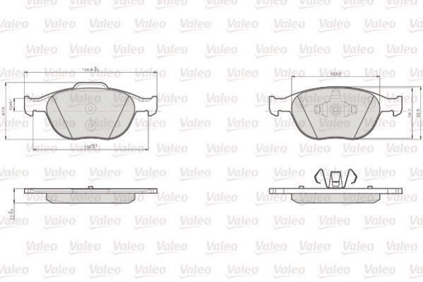 VALEO Brake Pads 872440 - Brake Pads