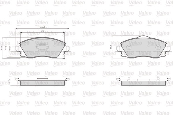 VALEO Brake Pads 872225 - Brake Pads