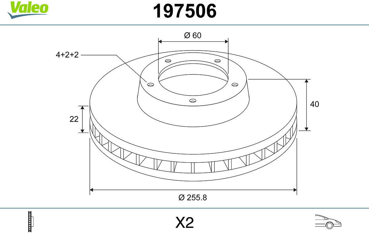 VALEO Brake Disc 197506 - Brake Disc