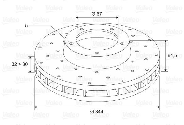 VALEO Brake Disc 197480 - Brake Disc