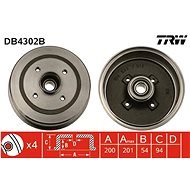 TRW Brake Drum DB4302B - Brake drum
