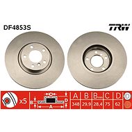 TRW Brake Disc DF4853S, set of 2 - Brake Disc
