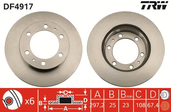 TRW Brake disc DF4917, set of 2 - Brake Disc