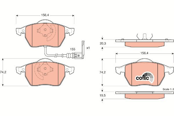TRW Brake Pads GDB1403 - Brake Pads