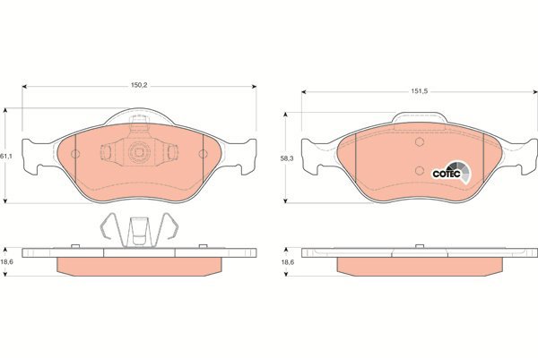 TRW Brake Pads GDB1419 - Brake Pads