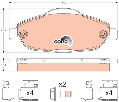 TRW Brake Pads GDB1761 - Brake Pads