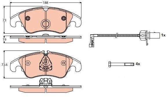 TRW Brake Pads GDB1768 - Brake Pads