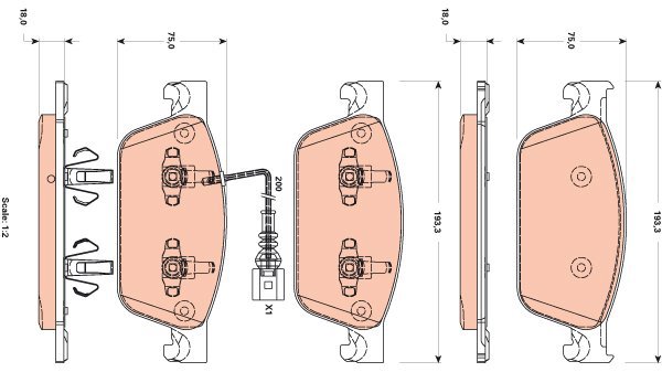 TRW Brake Pads GDB1887 - Brake Pads