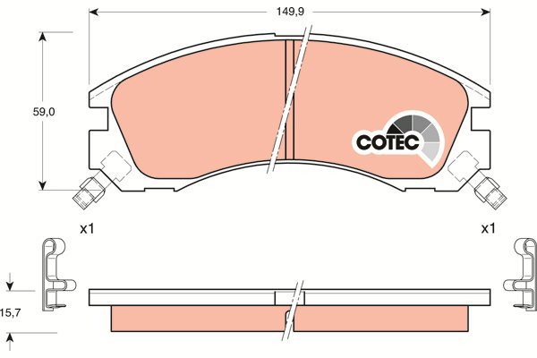 TRW Brake Pads GDB3200 - Brake Pads