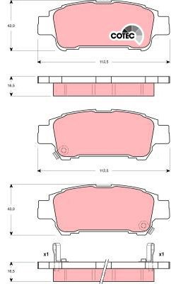 TRW Brake Pads GDB3249 - Brake Pads