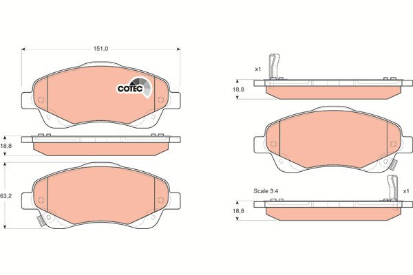 TRW Brake Pads GDB3336 - Brake Pads