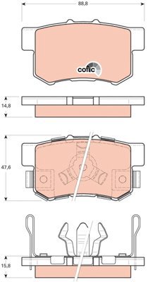 TRW Brake Pads GDB3438 - Brake Pads