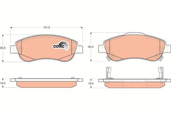 TRW Brake Pads GDB3445 - Brake Pads