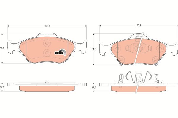 TRW Brake Pads GDB3457 - Brake Pads