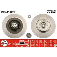 TRW Brake Disc DF4414BS, set of 2 - Brake Disc