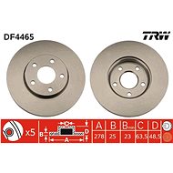TRW Brake disc DF4465, set of 2 - Brake Disc