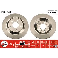 TRW Brake disc DF4468, set of 2 - Brake Disc