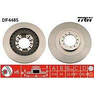 TRW Brake disc DF4485, set of 2 - Brake Disc