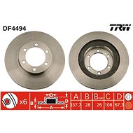 TRW Brake disc DF4494, set of 2 - Brake Disc
