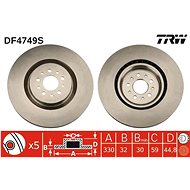 TRW Brake Disc DF4749S, set of 2 - Brake Disc