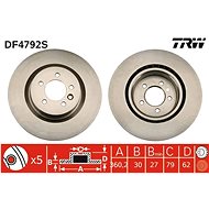 TRW Brake Disc DF4792S, set of 2 - Brake Disc