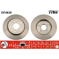 TRW Brake disc DF4830, set of 2 - Brake Disc