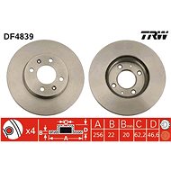 TRW Brake disc DF4839, set of 2 - Brake Disc