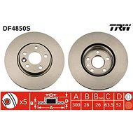 TRW Brake Disc DF4850S, set of 2 - Brake Disc