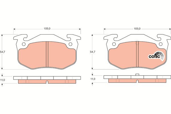 TRW Brake Pads GDB1305 - Brake Pads