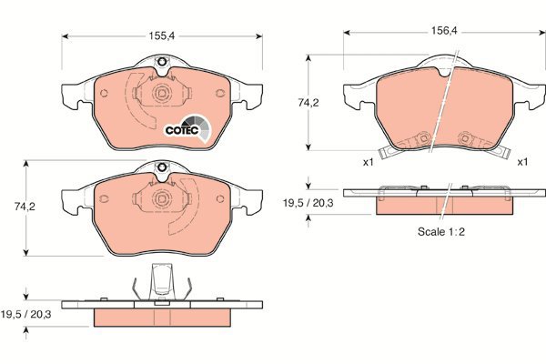 TRW Brake Pads GDB1342 - Brake Pads