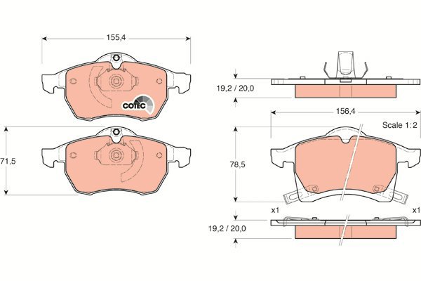 TRW Brake Pads GDB1350 - Brake Pads