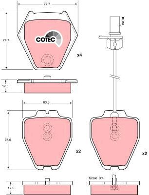 TRW Brake Pads GDB1381 - Brake Pads
