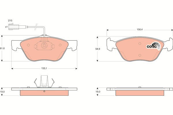 TRW Brake Pads GDB1445 - Brake Pads