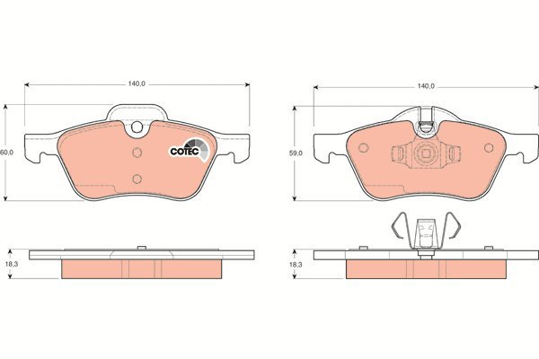 TRW Brake Pads GDB1476 - Brake Pads