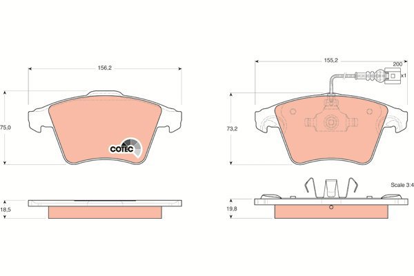 TRW Brake Pads GDB1555 - Brake Pads