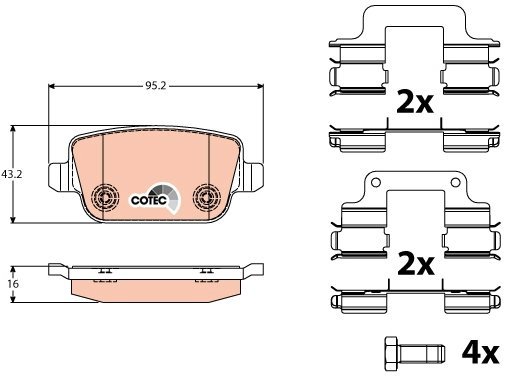 TRW Brake Pads GDB1708 - Brake Pads