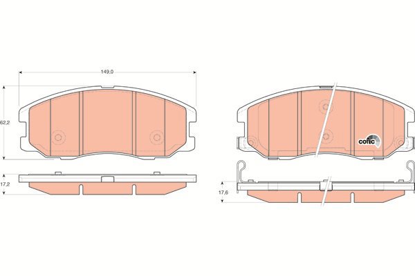 TRW Brake Pads GDB1715 - Brake Pads