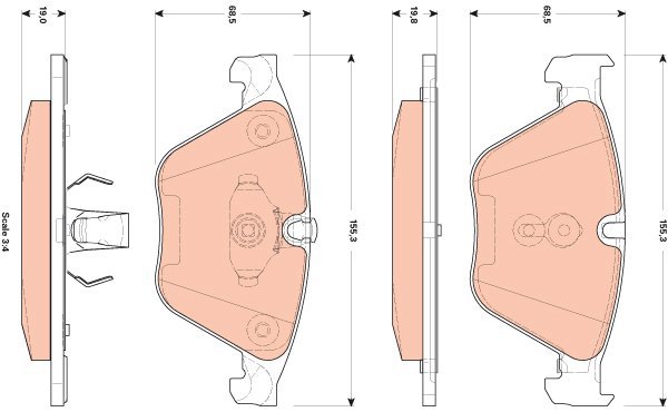 TRW Brake Pads GDB1854 - Brake Pads
