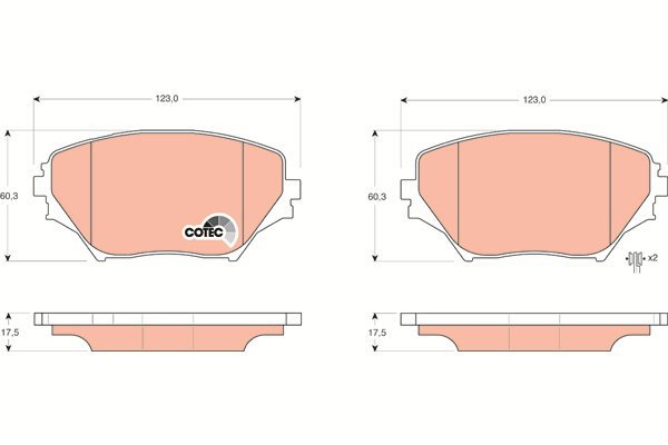 TRW Brake Pads GDB3251 - Brake Pads