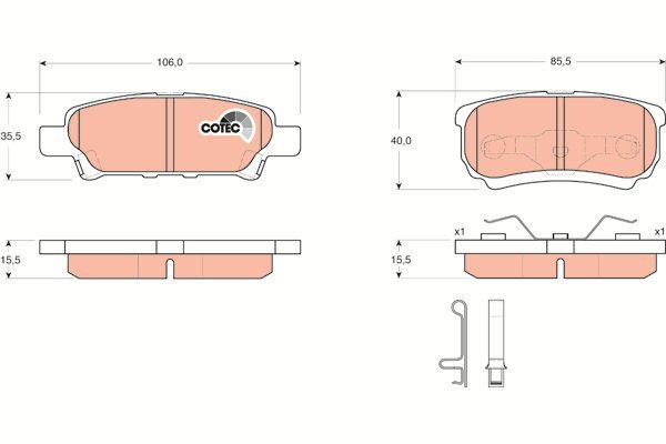 TRW Brake Pads GDB3341 - Brake Pads