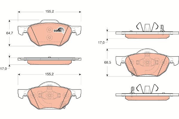 TRW Brake Pads GDB3355 - Brake Pads