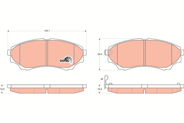 TRW Brake Pads GDB3403 - Brake Pads