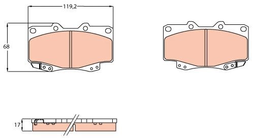 TRW Brake Pads GDB3428 - Brake Pads