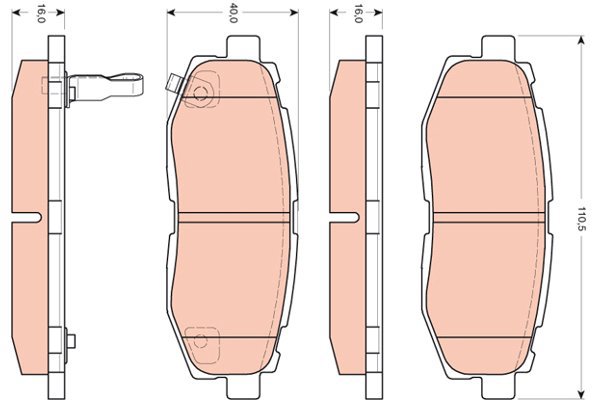 TRW Brake Pads GDB3442 - Brake Pads