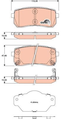 TRW Brake Pads GDB3449 - Brake Pads