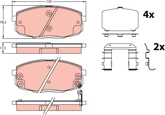 TRW Brake Pads GDB3450 - Brake Pads