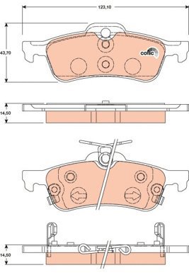 TRW Brake Pads GDB3458 - Brake Pads