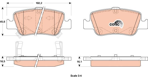 TRW Brake Pads GDB3480 - Brake Pads