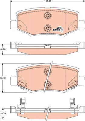 TRW Brake Pads GDB4145 - Brake Pads